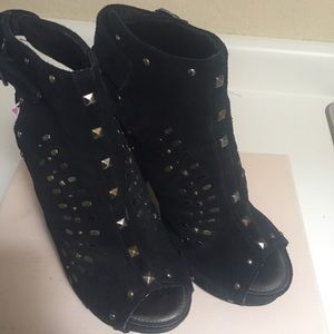 MIA platform studded suede heels